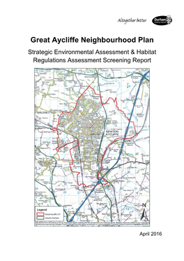 Great Aycliffe NP HRA Screening Opinion Screening Summary 0