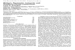 Hobart, Tasmania: Antarctic and Southern Ocean Connections Lorne K
