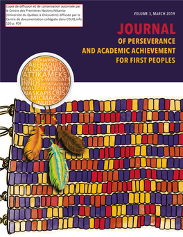 Journal of Perseverance and Academic Achievement for First Peoples