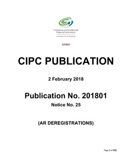 Publication No. 201801 Notice No