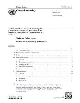 General Assembly Distr.: General 3 March 2019