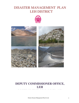 Disaster Management Plan Leh District