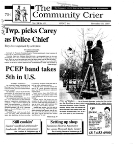Hthe Community Crier Twp. Picks Carey As Police Chief PCEP Band