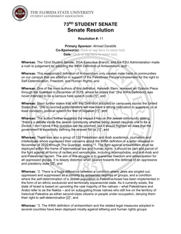 Senate Resolution