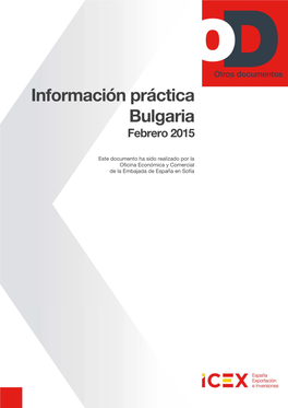Bulgaria Información Práctica 2015