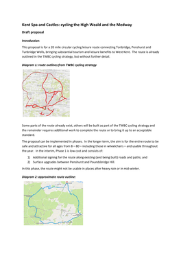 Kent Spa and Castles: Cycling the High Weald and the Medway Draft Proposal