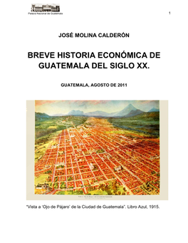 Breve Historia Económica De Guatemala Del Siglo Xx