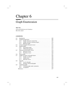 Chapter 6 Graph Enumeration