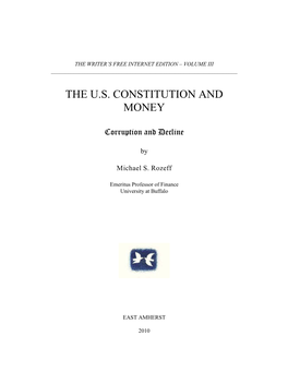 The US Constitution and Money