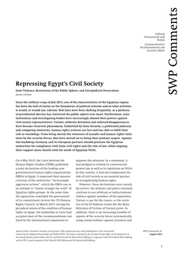 Repressing Egypt's Civil Society