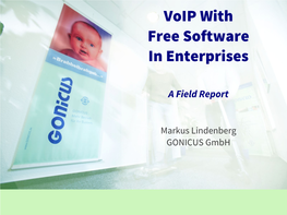 Voip with Free Software in Enterprises