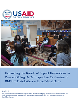 A Retrospective Evaluation of CMM P2P Activities in Israel/West Bank