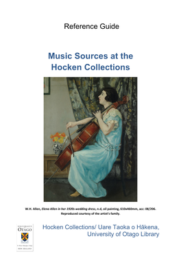 Music Sources at the Hocken Collections