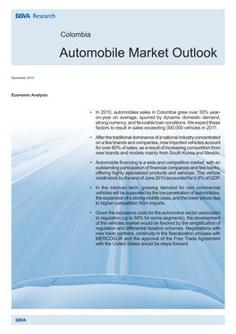 Automobile Market Outlook