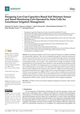 Designing Low-Cost Capacitive-Based Soil Moisture Sensor and Smart Monitoring Unit Operated by Solar Cells for Greenhouse Irrigation Management