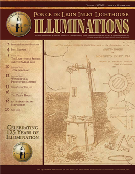 October 2013 • Ponce De Leon Inlet Light Station Keeperkeeper Listing Listings 1St Assistant 2Nd Assistant Salvatore & Joan R