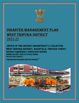 Disaster Management Plan West Tripura District 2021-22