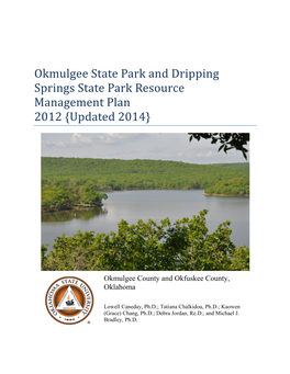 Okmulgee State Park and Dripping Springs State Park Resource Management Plan 2012 {Updated 2014}