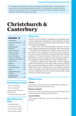 Christchurch & Canterbury