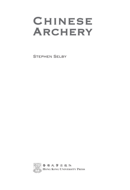 Chinese Archery 380 Viii ■ CONTENTS