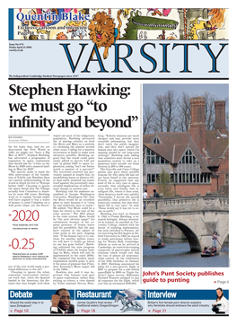 Stephen Hawking: We Must Go “To Infinity and Beyond”