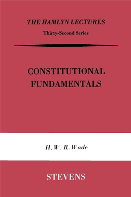 Constitutional Fundamentals