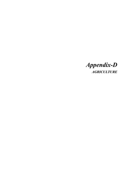 Appendix-D AGRICULTURE