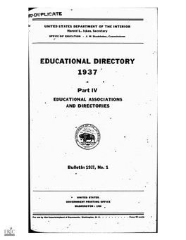 Educational Directory 1937