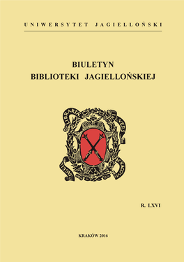 Biuletyn Biblioteki Jagiellońskiej