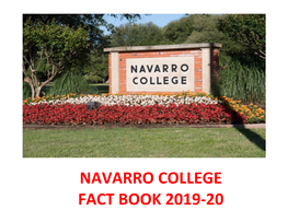 Navarro College Fact Book 2019-20 Navarro College Fact Bo0k