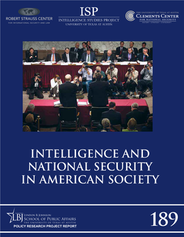 Intelligence and National Security in American Society