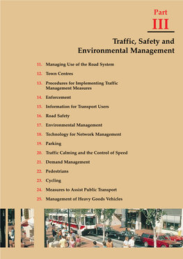 Part Traffic, Safety and Environmental Management