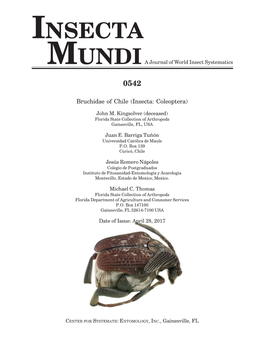 INSECTA MUNDIA Journal of World Insect Systematics