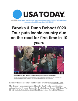 Brooks & Dunn Reboot 2020 Tour Puts Iconic Country Duo on the Road