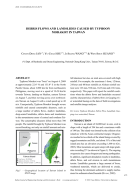 Debris Flows and Landslides Caused by Typhoon Morakot in Taiwan