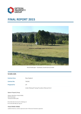 Uralla Final Report 2015