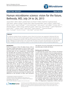 Human Microbiome Science