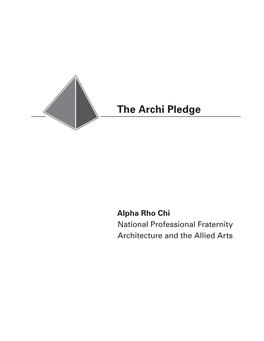 The Archi Pledge