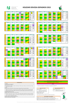 Koledar Odvoza Odpadkov 2015