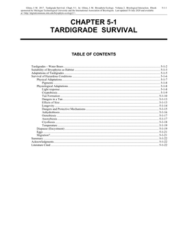 Tardigrade Survival