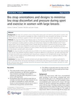 Bra Strap Orientations and Designs to Minimise Bra Strap