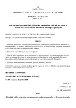 Ministerul Agriculturii Și Industriei Alimentare