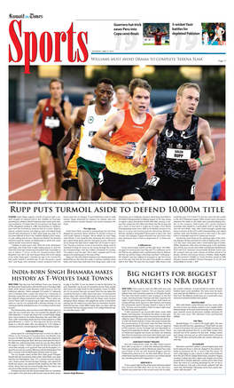 Rupp Puts Turmoil Aside to Defend 10,000M Title