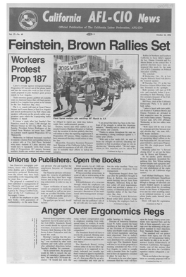 Anger Over Erg.Onomics Reg Watered-Down Ergonomics Safety Rising Workers' Compensation.,Costs Public in Due to Be Acted Hearings January.- Upon the Board