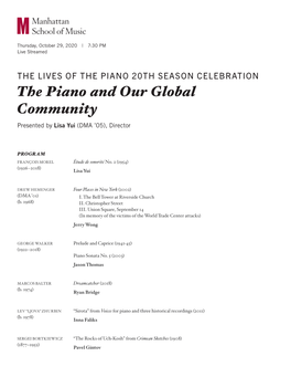 The Piano and Our Global Community Presented by Lisa Yui (DMA ’05), Director