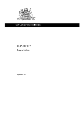 Report 117, Jury Selection