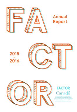 FACTOR Annual Report 2015