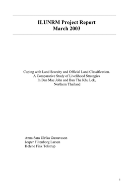 Coping with Land Scarcity and Official Land Classification