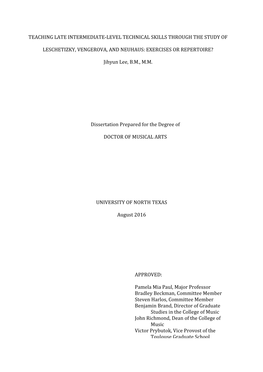 Teaching Late Intermediate-Level Technical Skills Through the Study Of