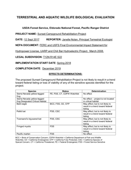 3.6 Water Quality Study Plan